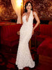 Elegant Backless Halter Floor-Length Flower Maxi Long Dress