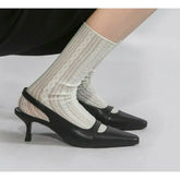 Pointed Shallow Mouth Sandals Show Party Wedding Large Size Stiletto Sandals