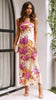 Bohemian Flower Printed Backless Long Ankle-Length Maxi Dress