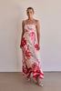 Elegant Printing Spaghetti Strap A-line Beach Style Long Maxi Dress