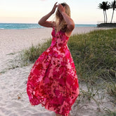 A-line Cotton Sleeveless Long Boho Beach Dress