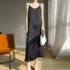 Anti Wrinkle Mulberry Silk Strap Loose Long Skirt Slip Dress