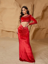 Asymmetric One Shoulder Ruched Cutout Mermaid Evening Dress