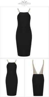 Backless Bandage Dress Spaghetti Strap Club Mini Hot Party Dress Vestido