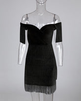 Backless off shoulder Short Mini Dress Elegant Bodycon Dresses