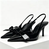 Black Pointed Toe Thin High Heel
