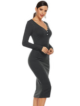 Bodycon Long Sleeves Casual Pencil Dress Midi Dress