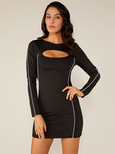 Bodycon Dresses Long Sleeves Jewel Neck Sheath Dress Midi Dress