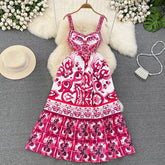 Floral Summer Dress Spaghetti Strap Dresses Floral Print