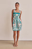 Bohemian Color Blocked Printed Bohemian Elastic Waist Loose Mini Dress