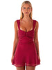 Casual Halter Lace-up Skinny Slim Fit Square Collar Mini Dress