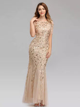 Casual Mermaid Prom Short Sleeves Formal Maxi Dress