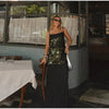 Casual Patchwork Sleeveless Backless Sequin Long Sling Dress