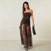 Casual Strapless synthetic fiber Polyester sleeveless Dresses