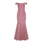 Chic Off The Shoulder Long Bandage Maxi Party Dress Vestidos