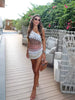Chic Slanted Collar Sleeveless Slim Fit Mini Knitted Dresses