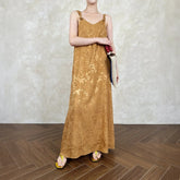 Colorblock Spliced Printed V Neck Sleeveless Loose Temperament Basics Dresses