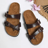 Designer Classic Cork Sandals for Soft Thick Sole Cork Slippers Beach Sandals Home Open Toe Flat Sandals