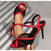 Designer Hollow Out Mesh Sandals For Peep Toe Gladiator High Heel