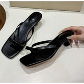 Designer Retro Slippers Soft Leather Sandals Cat Shoes