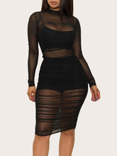 Dress Jewel Neck Long Beach Bodycon Dress