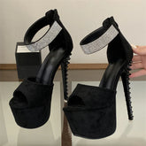Street Style Rivet Stiletto High Heel