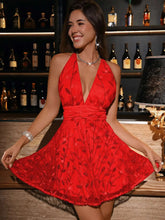 Elegant Backless Sequin Cocktail Party Birthday Prom Evening Dress