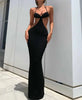 Elegant Beach Holiday Hollow Out Sleeveless Backless Casual Long Dresses