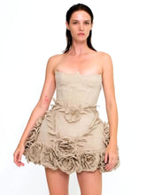 Elegant Chest Wrapping Backless 3D Floral Mini Dress