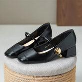 Elegant Chunky Wedge High Heel