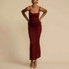 Elegant Eyelet Embroidery Sleeveless Off Shoulder Cami Dresses