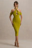 Elegant Hollow Out Solid Halter A-LINE Backless Off-shoulder Sleeveless Midi Dress