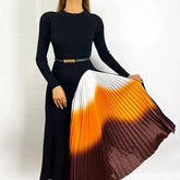 Elegant Knitted A-line Sweater Dress
