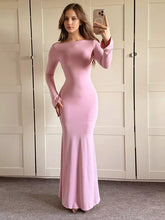 Elegant Long Sleeve Mermaid Flared Sleeve Bodycon Dress