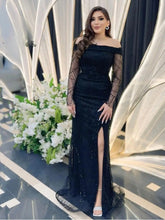 Elegant Luxurious Special Occasions Off-Shoulder Full Sleeve Customized Prom Dresses