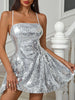 Elegant Pullover prom backless slash neck slip sequin mini dress