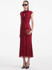 Elegant Crystal Sequin Sleeveless with Floral Embellishments for Gala Evenings Midi Dress