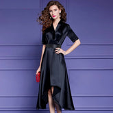 Elegant Satin High Quality Cocktail Party Vintage Dress