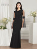 Elegant Sequined O-Neck Mermaid Long Sleeves Prom Formal Evening Maxi Dress