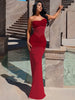 Elegant Sleeveless Backless Strapless Bodycon Ruched Long Maxi Dress