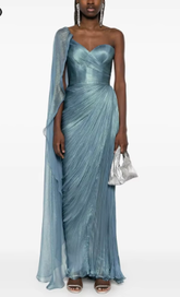 Elegant Sleeveless Chiffon Off The Shoulder Sweetheart Shiny Evening Maxi Dress