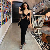 Elegant Sleeveless Night Club Party Long Maxi Dress