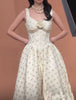 Elegant Square Neck Sleeveless Patchwork Chain Flower Maxi Dress