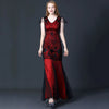 Elegant V-Neck Backless Natural Fiber sequin Long maxi Desses