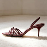 Sewing Detail Strappy Heel