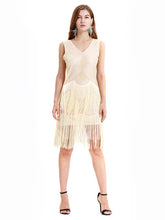 Style Outfits Flapper V Neck Fringe Sequins Great Dress