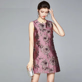 Floral High Quality Vintage Cocktail Party Dress