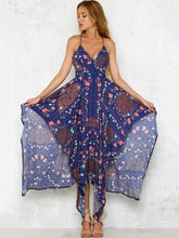 Women's Floral Print Sleeveless Beach Slip Dresses