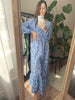 Bohemian Floral Printed O-neck Full Sleeve Beach Party Long Dress