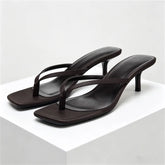 High Quality Black Silk Kitten Heel